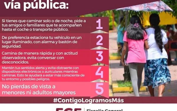 Medidas de prevención en vía pública FGE