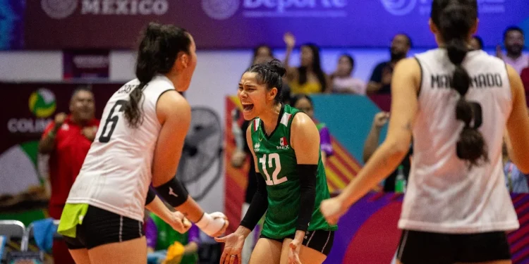 México por el pase a semifinales de la Copa Panamericana de Voleibol Femenil, en Colima
