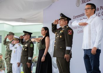Gobernadora Indira Vizcaíno da la bienvenida a nuevo comandante de la 20ª Zona Militar de Colima