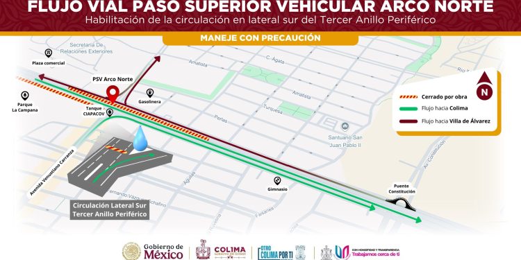 Ha sido habilitada la circulación en la lateral sur del Tercer Anillo Periférico: Seidum