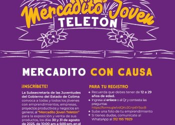 Subsejuv organiza ‘Mercadito Joven Teletón’, para contribuir a tener CRIT Colima