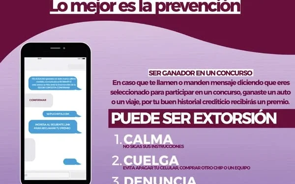 ANTE LA EXTORCION LO MEJOR ES LA PREVENCION FGE
