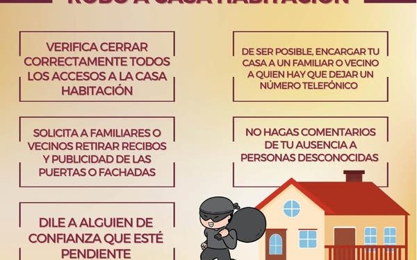 Consejos para evitar robo a casa habitación FGE