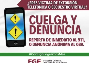 ¿Eres victima de extorción telefónica o secuestro virtual? FGE