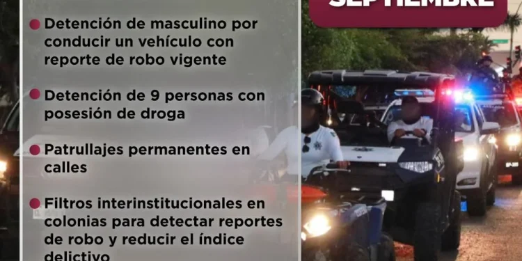 Recuperación de tres vehículos y detenciones por robo y posesión de droga: resultados de la semana de Seguridad Pública en Manzanillo
