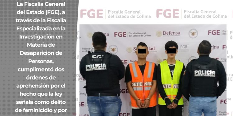 Cumplimenta FGE dos órdenes de aprehensión por feminicidio y delitos vinculados con la desaparición de personas