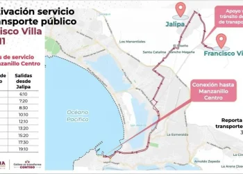 Subsemov realiza acciones para restablecer regularidad y operatividad de la ruta 11 en Manzanillo