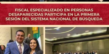 Fiscal Especializado en Personas Desaparecidas participa en la Primera Sesión del Sistema Nacional de Búsqueda FGE