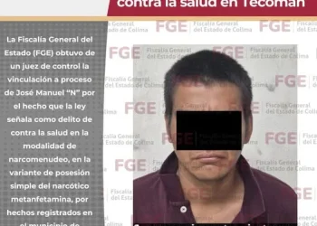 Prisión preventiva para hombre por el delito de contra la salud en Tecomán FGE