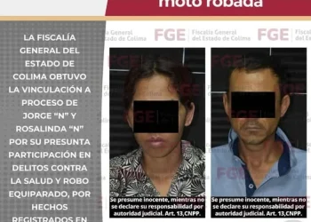 Pareja es vinculada por posesión de droga y moto robada FGE