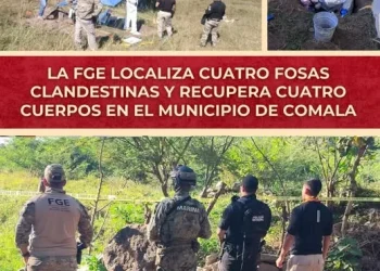 La FGE localiza cuatro fosas clandestinas y recupera cuatro cuerpos en el municipio de Comala FGE