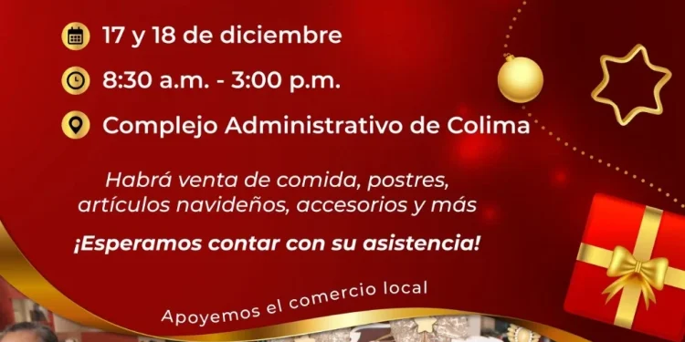 Gobierno del Estado de Colima apoya al comercio local con la Expo Kermés Navideña 2025