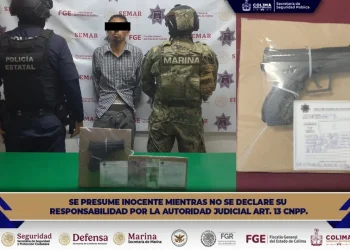 SSP: Policía Estatal de Colima detiene a sujeto por robo con violencia y portación de arma de fuego
