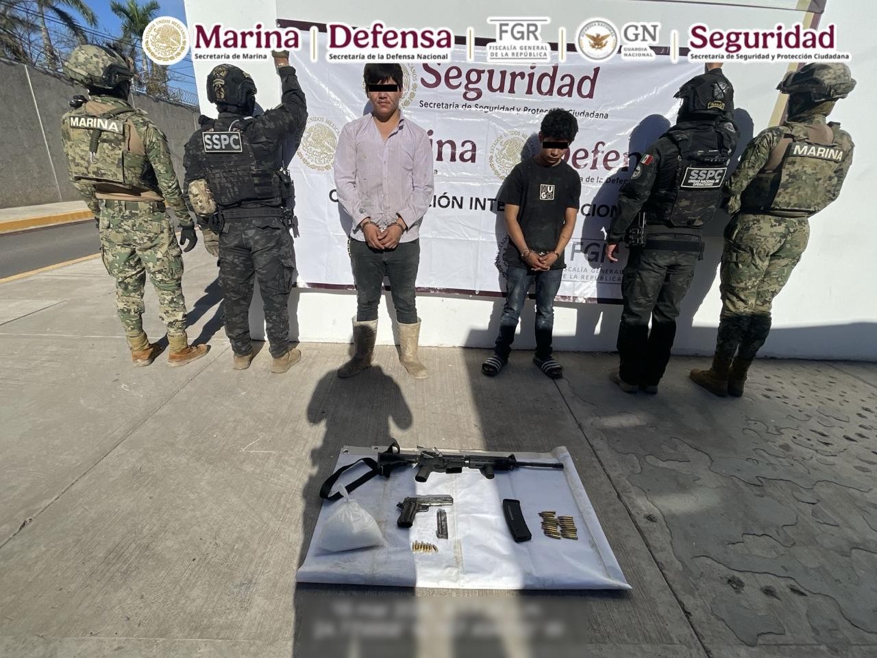 AUTORIDADES FEDERALES DETIENEN A DOS GENERADORES DE VIOLENCIA Y ASEGURAN ARMAS DE FUEGO EN SINALOA