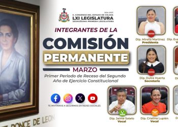 H Congreso del Estado de Colima | Integrantes de la comisión permanente de Marzo