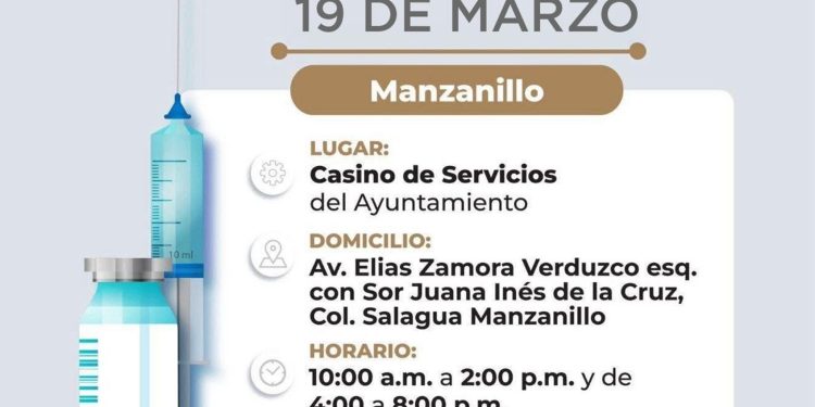 ¡El macrocentro de vacunación vuelve a Manzanillo!