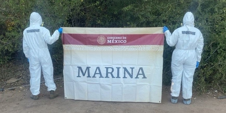 Marina en coadyuvancia con SSPC, localiza laboratorio clandestino en el poblado “El Tule”, Culiacán, Sinaloa