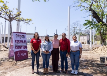 Gobernadora de Colima supervisó avances en construcción del Centro de Convenciones de Tecomán