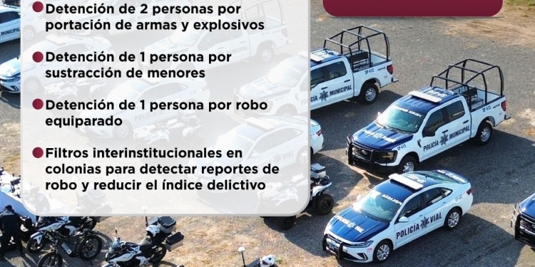 Detención de personas por posesión de droga, sustracción de menores, portación de armas y explosivos: resultados de la Policía de Manzanillo