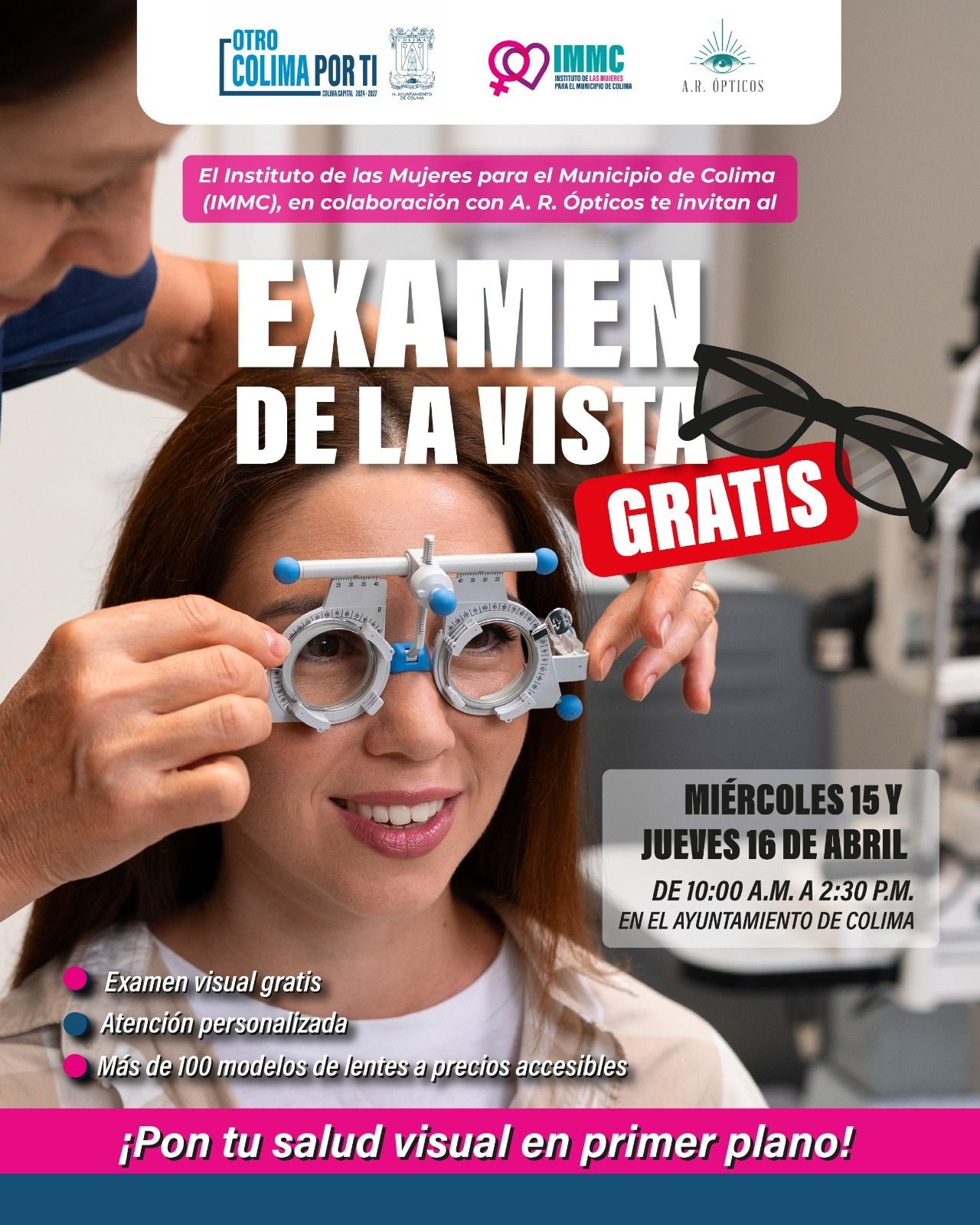 ¡Revisa tu vista con un examen visual gratis!