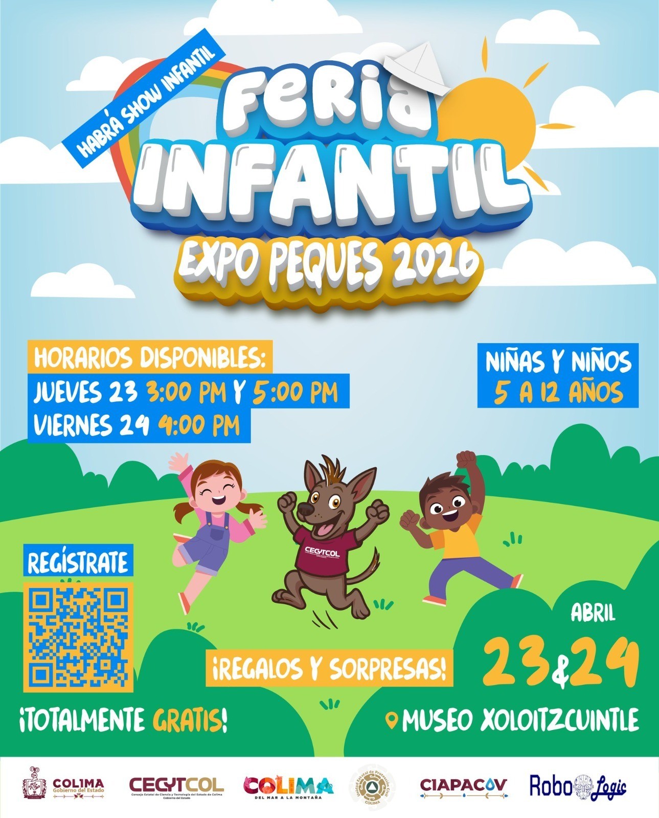 Gobierno del Estado de Colima invita a niñas y niños a vivir la ciencia en la Feria Infantil Expo Peques 2026