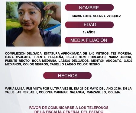 FGE.  El Protocolo Estatal Alerta Alba, solicita su apoyo y colaboración para difundir los datos de esta persona que no ha sido localizada.