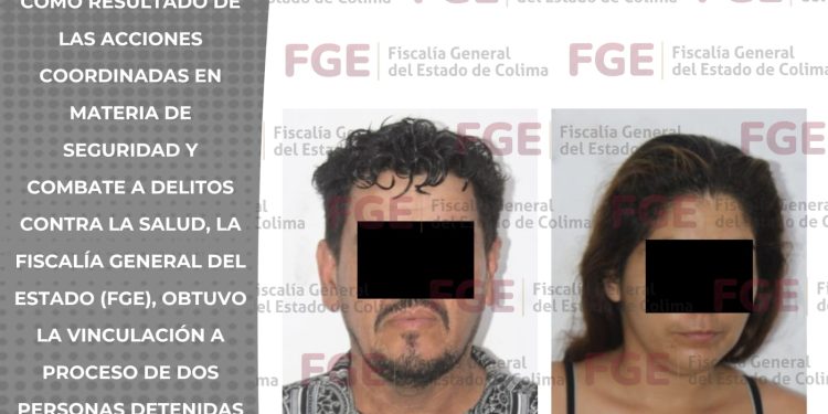 FGE.  Aseguramiento de más de 170 envoltorios con metanfetamina deriva en vinculación a proceso de dos personas en Manzanillo