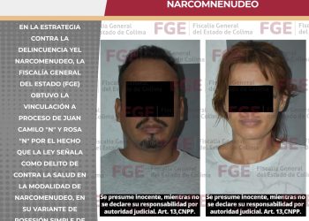 FGE. Cateo en la colonia La Albarrada deriva en vinculación a proceso de dos personas por narcomenudeo