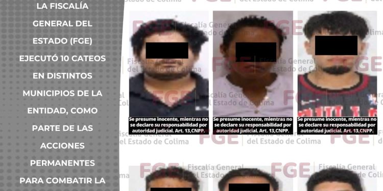 FGE.  En cateos, aseguran más de 40 envoltorios con ICE y detienen a seis personas