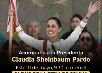 G.C. Escucha el mensaje de la presidenta Claudia Sheinbaum a 2 años del triunfo, este domingo en el Casino de la Feria de Colima