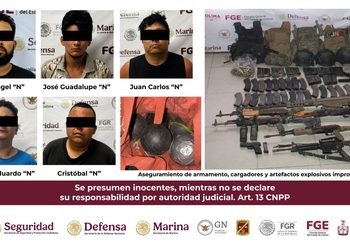 FGE. Mesa de Coordinación Estatal informa resultados de operativo en Tecomán: 5 detenidos y diversos aseguramientos