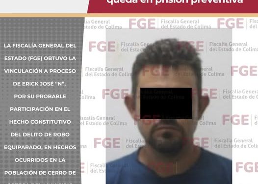 FGE. Por conducir un vehículo con reporte de robo un hombre queda en prisión preventiva