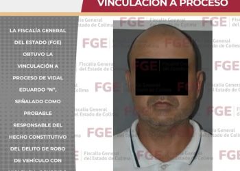 FGE. Por robo de vehículo en Colima, FGE logra vinculación a proceso
