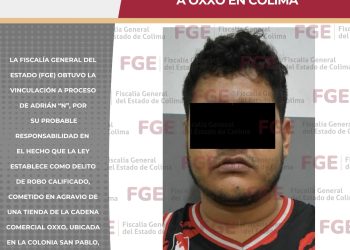 FGE. Prisión preventiva para hombre por robo calificado a Oxxo en Colima