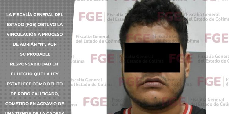 FGE. Prisión preventiva para hombre por robo calificado a Oxxo en Colima