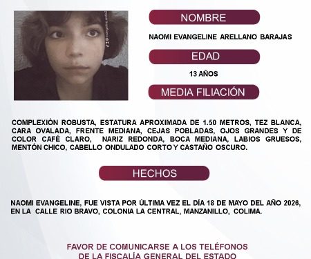 FGE. El Protocolo Estatal Alerta Alba, solicita su apoyo y colaboración para difundir los datos de esta persona que no ha sido localizada.