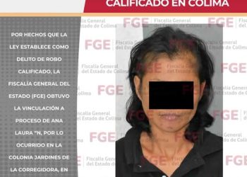 FGE. Vinculan a proceso a mujer por robo calificado en Colima