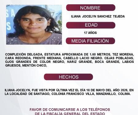 FGE. El Protocolo Estatal Alerta Alba, solicita su apoyo y colaboración para difundir los datos de esta persona que no ha sido localizada.