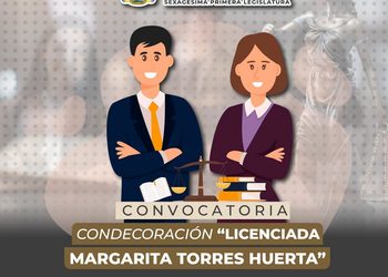 Congreso de Colima invita a postular candidatos para la Condecoración “Licenciada Margarita Torres Huerta”.