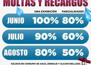 ¡CAPDAM mantiene descuentos en multas y recargos durante junio, julio y agosto! Regulariza tu servicio de agua