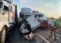 Accidente vehicular en la autopista Colima–Manzanillo afecta la circulación vial en dirección en Loma de Fátima