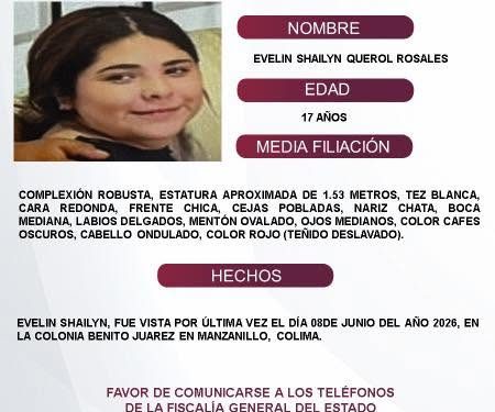 El Protocolo Estatal Alerta Alba, solicita su apoyo y colaboración para difundir los datos de esta persona que no ha sido localizada.
