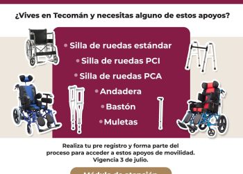 Si vives en Manzanillo y necesitas una silla de ruedas, andadera, bastón o muletas, realiza tu pre registro para participar en el proceso de entrega de estos apoyos funcionales gratuitos, como parte del programa de la Beneficencia Pública Colima.