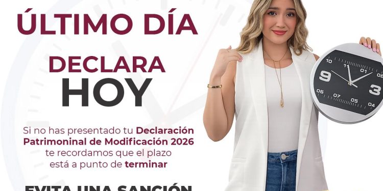 La Contraloría General del Estado de Colima recuerda a las y los servidores públicos que, si realizaron su Declaración de Modificación 2026 utilizando CURP y contraseña, es indispensable presentar su acuse dentro de los cinco días hábiles posteriores.