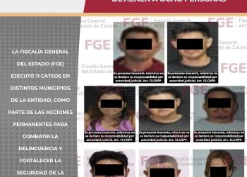 FGE.  En cateos, aseguran narcóticos, arma de fuego, cartuchos útiles y detienen a ocho personas