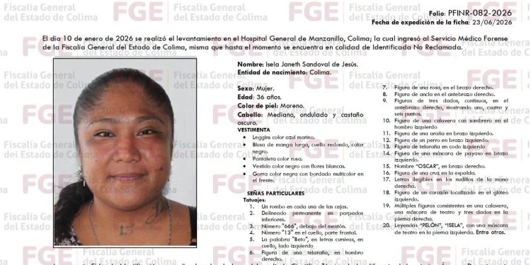 FGE ATRAVEZ DE SUS REDES SOCIALES PUBLICO LA FOTO DE UNA MUJER FALLECIDA QUE NO A SIDO RECLAMADA
