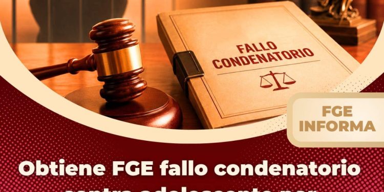 Obtiene FGE fallo condenatorio contra adolescente por secuestro agravado