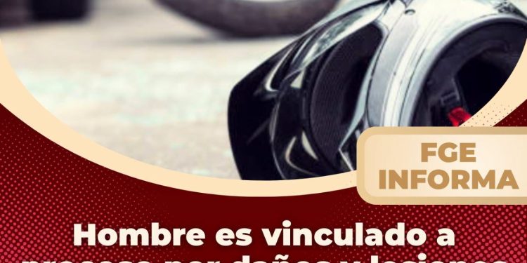 FGE.  Hombre es vinculado a proceso por daños y lesiones culposas en Tecomán