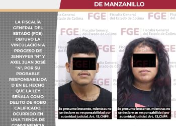 Obtiene FGE vinculación a proceso contra dos personas por robo calificado en Oxxo de Manzanillo