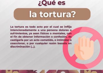 La tortura es todo acto que causa intencionalmente dolor o sufrimiento físico o mental para obtener información, castigar, intimidar o discriminar. En Colima no tiene cabida.